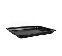 Sewroro Bandeja de Horno Esmaltada Negra Brillante Rectangular 375X275X25 CM Reutilizable y Multifuncional para Hornear Galletas Asar Carnes y Verduras Utensilio Resistente para
