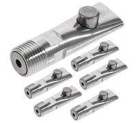 Sewroro Bebedero Automático para Cerdos de Acero Inoxidable 5 Unidades Boquilla de Cobre Antigoteo y Resistente Comedero de Agua para Lechones y Ganado Equipo para Granja y Producción