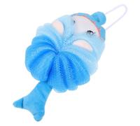 Sewroro Bolas de Ducha Infantiles de Malla Suave para Baño Generadoras de Burbujas Color Azul Diseño de Animales Herramienta Aseo Corporal y Cuidado de Piel Sensible