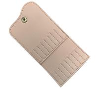 Sewroro Bolsa Organizadora Plegable para 16 Brocas de Uñas, Contenedor Compacto de Pvc Rosa para Almacenamiento y Transporte en Manicura Profesional