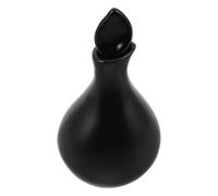 Sewroro Botella de Cerámica para Aceite Esencial Mate Negra Diseño de Hoja, Recipiente Reutilizable para Spa y Cuidado Personal