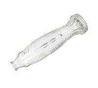 Sewroro Botella de Vidrio Corcho Forma de Pez Transparente Tamaño Pequeño Frasco para Mensajes DIY Florero Decorativo Multifuncional para Regalos y Almacenamiento de Aceites