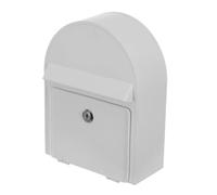 Sewroro Buzón de Pared con Cerradura y Llave de Hierro Blanco Vintage Resistente Intemperie , Montaje en Pared con Estilo Retro Clásico para Hogar y Tiendas
