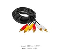 Sewroro Cable Rca Macho Macho Metros con Núcleo de Cobre y Aislamiento PVC para Conexión de Dvd Vcd y Decodificadores Transmisión Estable de Audio y Vídeo para Tv y Equipos Auxiliares