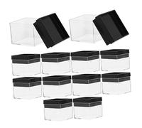 Sewroro Caja De Exhibición De Muestras Minerales Transparentes 12 Piezas Tamaño 56x42x33 Mm Para Colección, Almacenamiento y Exposición, Apta Para Uso Artístico y Manualidades