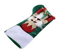 Sewroro Calcetín Navideño Colgante 45 CM con Adorno de Soldado Cascanueces 3D Verde Bolsa Grande para Árbol de Navidad Decoración para Chimenea y Fiesta Navideña Familiar