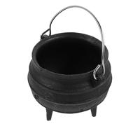 Sewroro Caldero de Hierro Fundido con Asa para Incienso y Bukhoor, Resistente al Calor, Diseño Trípode, Adecuado para Aromaterapia y Rituales Decorativos