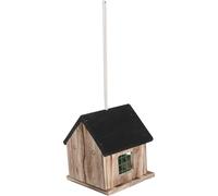 Sewroro Casa Nido para Pájaros de Exterior 16X16X185 CM Caja Nido Colgante de Madera de Bambú Resistente Lluvia para Periquitos y Loros Pequeños Pajarera para Cría y Protección al Aire