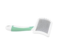 Sewroro Cepillo para Cardar Lana de Mano con Mango de Madera Suave Herramienta de Cardado Resistente de Abs y Acero Inoxidable para Proyectos de Fieltro Artesanal y Aseo de Mascotas