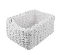 Sewroro Cestas de Almacenamiento de Papel Blanco Hogar Tacto Cómodo y Fácil Limpieza Conjunto de 3 Organizador Rústico Adecuado para Cocina y Sala