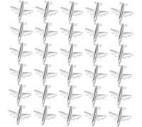 Sewroro Chinchetas Metálicas de Avión 30 Unidades Diseño Creativo Plateado para Tablón de Anuncios Multifunción Oficina y Manualidades