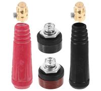 Sewroro Conector Rápido para Soldadura Tig Dkj10-25, Kit 4 Piezas, Accesorio Resistente Corrosión para Cable de Soldador, Enchufe Panel para Suministros de Soldadura Profesional