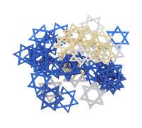 Sewroro Confeti para Fiesta Hanukkah de 50 Piezas Decoración de Mesa Estrellas de Seis Puntas en Tela No Tejida sin Olor para Centro de Mesa y Accesorios de Fiesta