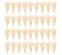 Sewroro Conos de Madera Desechables Ecológicos 13X18 CM 50 Unidades para Helado Dulces y Fiestas Envases Biodegradables Seguros y Prácticos para Postres y Aperitivos