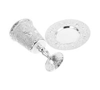 Sewroro Copa de Bendición de Shabat de Metal para Pésaj Cáliz Festivo Judaico Delicado Copa de Vino para Ceremonias y Decoraciones de Festividades Judías 1 Unidad