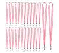 Sewroro Cordones para Credenciales de Oficina 50 Unidades Cordón Cuello con Cierre de Mosquetón Color Rosa Correas para Tarjetas de Identificación para Personal Docentes y Eventos