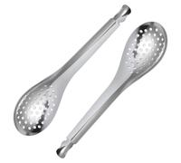 Sewroro Cucharas Coladoras Ranuradas de Acero Inoxidable 304 Juego de 2 Piezas Pequeñas Malla Fina para Caviar Pasta y Escurrido Rápido Cocina Doméstica y Profesional