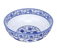 Sewroro Cuenco de Cerámica Azul de Estilo Chino para Comidas, Práctico y Resistente, Adecuado para Restaurantes y Uso en Casa