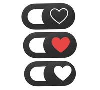 Sewroro de Cámara Web Pack de 3 Piezas Cubierta para Portátil y Tablet Adhesivo Fuerte y Deslizante Diseño de Corazón para Proteger Tu Privacidad Digital