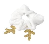 Sewroro Diadema de Alce Cuernos de Reno Liga Elástica Cabello de Suave para Fiestas de Navidad Decoración de Cabeza de Invierno