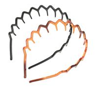 Sewroro Diadema de Mujer Dientes Antideslizante 2 Unidades Colores Negro Brillante y Carey Brillante Diadema de Moda Cabello Adecuado para Uso Diario y Ocasiones Obsequios