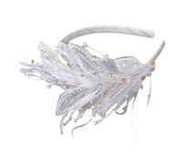 Sewroro Diadema de Novia Plumas Tocado de Plumas de Hada para Boda y Fiesta Accesorio para Cabello Femenino Ligera y Cómoda para Eventos Obsequios
