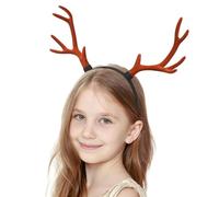 Sewroro Diadema Navideña Astas de Ciervo Tocado de Reno Pelo Accesorio Navideño Único y Delicado para Fiestas de Navidad