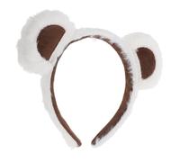 Sewroro Diadema Orejas de Oso de Felpa Suave Blanca Accesorio Cabello para Mujer y Niña Diadema Cómoda para Maquillaje Spa y Cuidado Facial Adecuado para Disfraces y Uso Diario