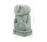 Sewroro Escultura Miniatura de Piedra Balinesa Tallada Figura de Hombre Pensante Tribal para Decoración Zen de Jardín y Terrarios Adorno para Mesa y Patio Adecuado para Meditación al