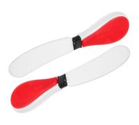 Sewroro Espátulas para Queso y Mantequilla Cerámicas Multifuncionales 2 Piezas, Untador de Mermelada y Queso Casero, Utensilios Prácticos para Cocina y Repostería, Color Blanco, Tamaño