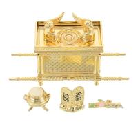 Sewroro Estatua Religiosa de Metal Chapado en Oro Escultura Decorativa Judía Pequeña Figura Simbólica para Decoración del Hogar y Mesa Ornamento Espiritual de Fe y Tradición