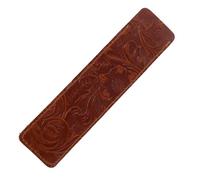 Sewroro Estuche De Cuero Genuino para Lápices Portalápices Vintage Tallado Mano Bolsa De Papelería Retro Lápiz y Bolígrafos De Firma