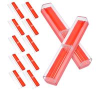 Sewroro Estuches para Bolígrafos Individuales y Caja de Lápices Semitransparente Roja, 12 Piezas, Plástico Compacto para Estudiantes y Profesionales, Almacenamiento Portátil para Oficina