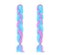 Sewroro Extensiones de Cabello Sintético para Trenzar 2 Piezas Trenzas Jumbo de 4 Colores Degradados Resistentes a Altas Temperaturas Ideales para Festivales y Fiestas