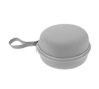 Sewroro Funda de Viaje Portátil para Almohada Cervical Forma de U Caja de Almacenamiento Ligera y Resistente de PU y EVA Color Gris Claro Asa de Presión Adecuado para Color