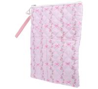 Sewroro Funda Protectora para Libros con Cremallera y Bolsillo Frontal Funda de Floral Estilo Vintage para Cuadernos Textos y Documentos Ligera y Resistente