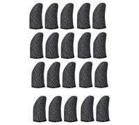 Sewroro Fundas Antideslizantes para Dedos De Juego Antiviento, Accesorios Transpirable De Cobre para Gamers, Tamaño Medio, 20 Piezas, Diseño Compacto y Cómodo, Color Natural