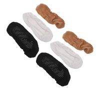 Sewroro Fundas Elásticas para Reposabrazos de Silla de Oficina Protectores de Brazos de Jacquard 32X8 CM 3 Pares Negro Gris Claro y Café Lavables y Anti Polvo para Hogar y Trabajo