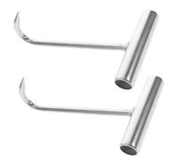 Sewroro Ganchos para Carne de Acero Inoxidable 2 Piezas Gancho Tipo T de 20 CM Resistentes Corrosión Ideales para Carnicería Cocina Profesional y Barbacoa