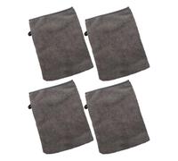 Sewroro Guantes Faciales Desmaquillantes Portátiles 4 Unidades Guante Facial Doméstico de Microfibra Ultra Suave Gris y Negro Absorbente y Transpirable para Limpieza y Cuidado Piel