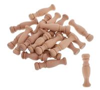Sewroro Husillos de Madera Decorativos para Muebles 20 Unidades 7.2x1.8 Cm Pilares Romanos Retro para Decoración de Barandillas Interiores y Manualidades en Restaurante y Hogar