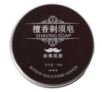 Sewroro Jabón de Afeitar para Hombre 100g Aroma a Sándalo Espuma Nutritiva E Hidratante para Piel Sensible Jabón Artesanal para Afeitado y Cuidado de Barba Uso Multifuncional