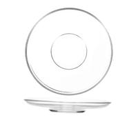 Sewroro Juego de 2 Platillos de Vidrio Transparente Redondos 12X12 CM para Café y Té Platos Pequeños para Aperitivos y Postres Diseño Pulido Portátil para Uso Reuniones y Reutilizable