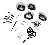 Sewroro Juego de Redes Elásticas Invisibles para Moño de Pelo Negro, 4 Unidades, Malla Fina Transpirable, para Mujeres y Niñas, Adecuado para Ballet y Peinados de Competición