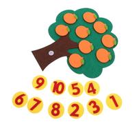 Sewroro Juguete Educativo Árbol de Frutas de No Tejida con Digital Seguro y Duradero para Preescolares