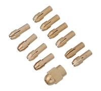 Sewroro Kit de 11 Pinzas de Mandril de Cobre para Taladros Eléctricos, Estabilidad Mejorada y Compatibilidad Versátil para Proyectos de Grabado y Bricolaje