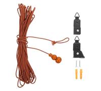 Sewroro Kit de Accesorios para Persianas Enrollables de Bambú, Sistema de Elevación Cuerda Resistente, Hierro Reforzado, Compatible Cortinas de Césped y Ventanas Interiores, Reparación