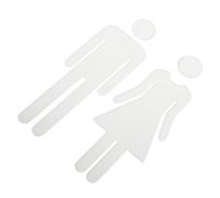 Sewroro Letreros de Baño Acrílicos 3d Plateados, 20 Cm, 2 Piezas, Señales de Identificación para Aseos Hombres y Mujeres, Decoración Práctica para Hogar, Oficinas y Baños Públicos