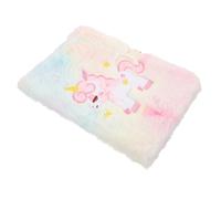 Sewroro Libreta de Peluche de Unicornio con Cerradura para Niñas Cuaderno de y Divertido Papelería Diseño y Suave para Escritura y Organización Personal