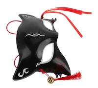 Sewroro Máscara Japonesa de Plástico de Media Cara para Halloween y Fiestas, Diseño Único de Pequeño Animal Silvestre Negro Ajuste Suave y Cómodo